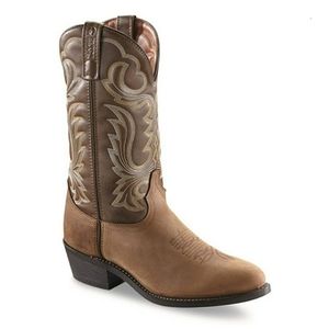 Men's 12" Brown/Tan Western Cowboy Boots 13 Wide